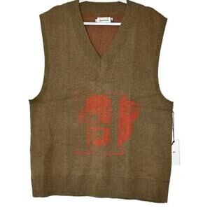 Honor the Gift, Men's Sweater Mascot Vest, Brown, XL, NWT